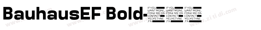 BauhausEF Bold字体转换